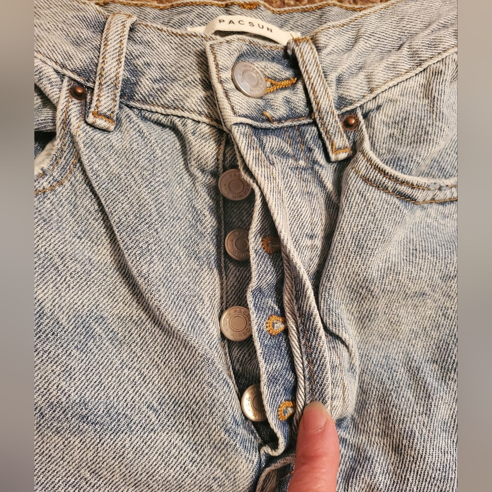 Pacsun Acid Wash Women Ultra High Rise Slim Jeans - Picture 3 of 8